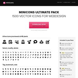 The Web's biggest Vector Icons Pack: 1500 icons for Wireframes and Interface Design