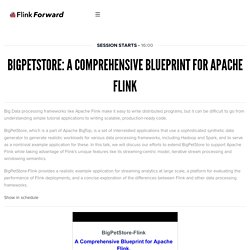 Flink Forward » BigPetStore: A comprehensive blueprint for Apache Flink