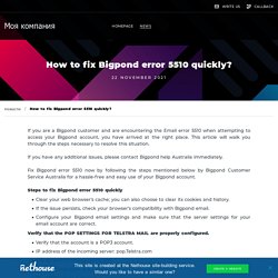 How to fix Bigpond error 5510 quickly? - News