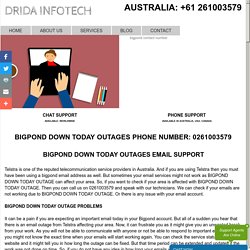 Bigpond Down Today Email Outages: +61 261003579 Phone