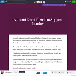 Bigpond Email Technical Support Number