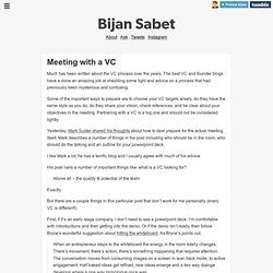 Meeting with a VC - bijansabet.com