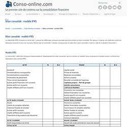 Bilan consolidé : modèle IFRS - Conso-online.com