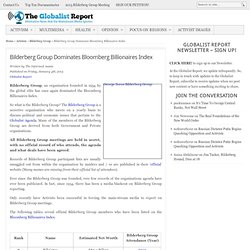Bilderberg Group Dominates Bloomberg Billionaires Index