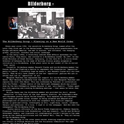 Bilderberg - Planning on a New World Order