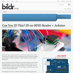 Can You ID This? ID-20 RFID Reader