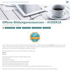 Offene Bildungsressourcen - #COER16