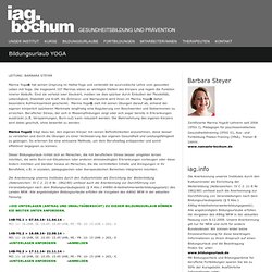 Ausbildung Yoga Bochum