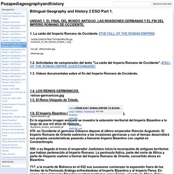 Bilingual Geography and History 2 ESO Part 1. - Pozapediageographyandhistory