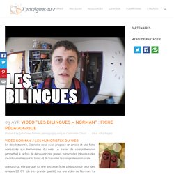 Vidéo "les bilingues -Norman" : fiche pédagogique