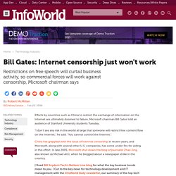 Bill Gates: Internet censorship just won't work