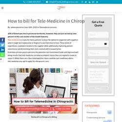 How to bill for TeleMedicine in Chiropractic?