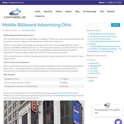 Mobile Billboard Advertising Ohio - CantMiss