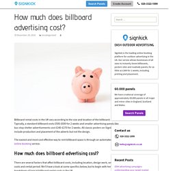 How much does billboard advertising cost? - Signkick blog