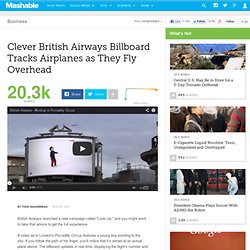 British Airways Billboard Tracks Airplanes as They Fly Overhead