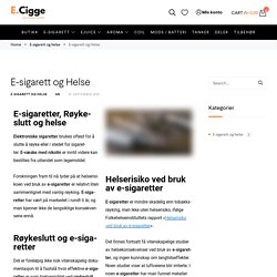 Best og billigst e-sigaretter i Norge