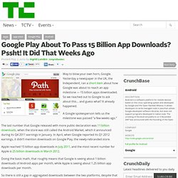Google Play About To Pass 15 Billion App Downloads? Pssht! It Did That Weeks Ago
