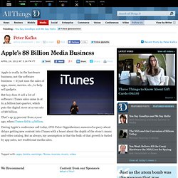 Apple iTunes Posts Record $1.9 Billion Quarter - Peter Kafka - Media