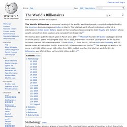 Forbes list of billionaires (2011)