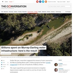 Billions spent on Murray-Darling water infrastructure: here's the result