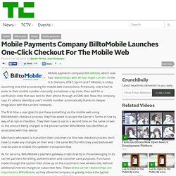 Mobile Payments Company BilltoMobile Launches One-Click Checkout For The Mobile Web