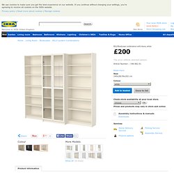 BILLY Bookcase combination with doors - white