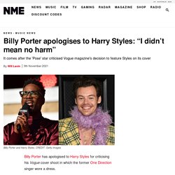 Billy Porter apologises to Harry Styles: "I didn’t mean no harm"