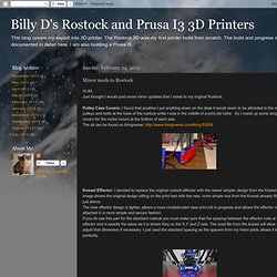 Billy D's Rostock 3D Printer: Minor mods to Rostock