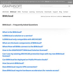 BIMcloud — Frequently Asked Questions