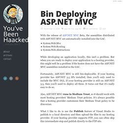 Bin Deploying ASP.NET MVC