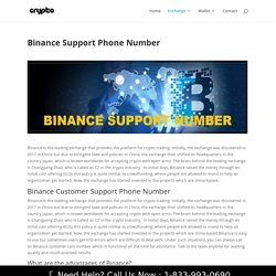 Binance Customer Support Number
