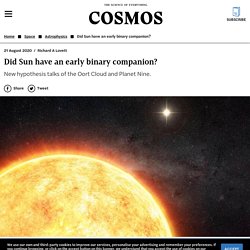 Did Sun have an early binary companion? - Cosmos Magazine