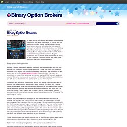 american based binary option brokers free deposit