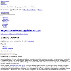 Binary Options · angelsinvestors/angelsinvestors Wiki
