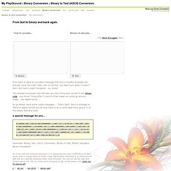 Binary to Text (ASCII) Conversion Processing Conversion to Text...