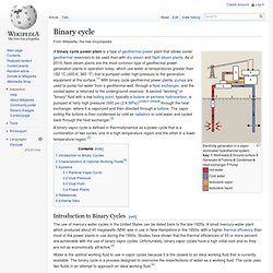 Binary cycle