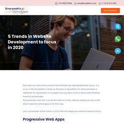 5 Trends in Website Development to focus in 2020