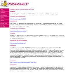Bind DNS Server Web interface or GUI Tools