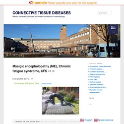 Myalgic encephalopathy (ME), Chronic fatigue syndrome, CFS