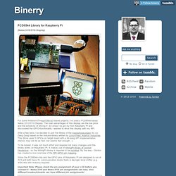 Binerry, PCD8544 Library for Raspberry Pi