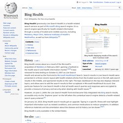 Bing Health