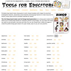 Free Bingo Board Maker, bingo board templates with images or text, customizable bingo boards to print
