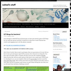 ICT Bingo for teachers!
