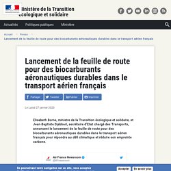 Lancement de la feuille de route pour des biocarburants aéronautiques durables dans le transport aérien français