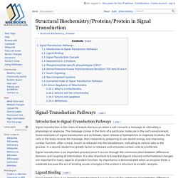 Structural Biochemistry/Proteins/Protein in Signal Transduction - Wikibooks, open books for an open world