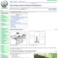 Home biogas system (Philippine BioDigesters)