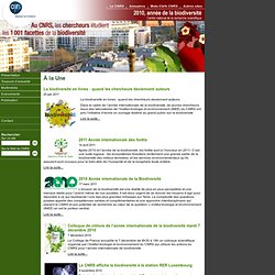 Biodiversité 2010 - CNRS