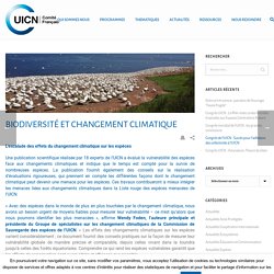Biodiversité et changement climatique - UICN France