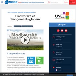 MOOC Biodiversité et changements globaux