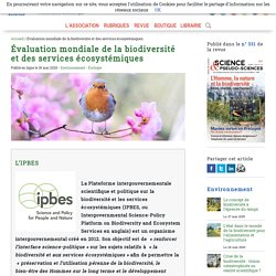 Évaluation mondiale de la biodiversité et des services écosystémiques - Afis Science - Association française pour l’information scientifique